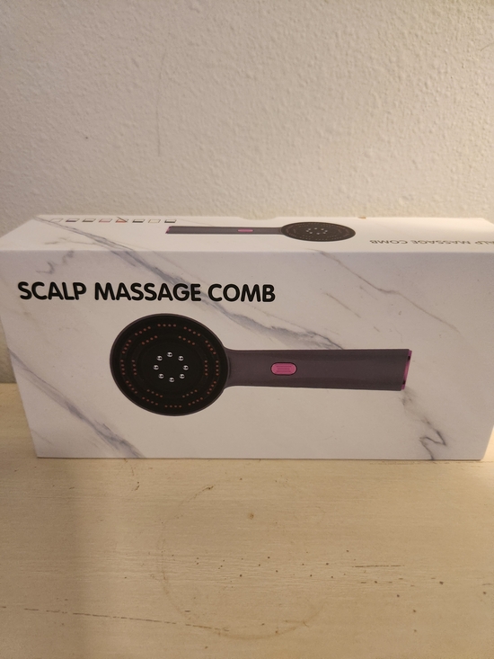 Other - Scalp Massage Comb - Gray with Pink Accents